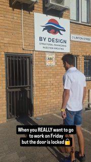 At least he tried😅

#fridayfeels #bydesignengineering #bydesign